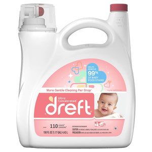 Dreft Ultra Concentrated Liquid Baby Laundry Detergent (125 Loads, 170 fl. oz.)