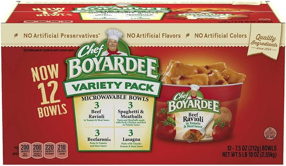 Chef Boyardee Variety Pack (7.5 oz., 12 pk.)