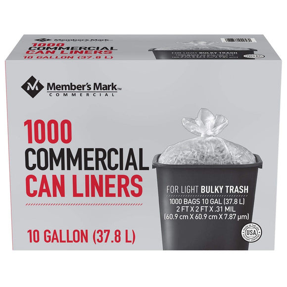 Member's Mark 7-10 Gallon Commercial Trash Bags (1000 ct.)