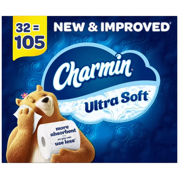 Charmin Ultra Soft Toilet Paper Super Plus Rolls (201 sheets/roll, 32 rolls)