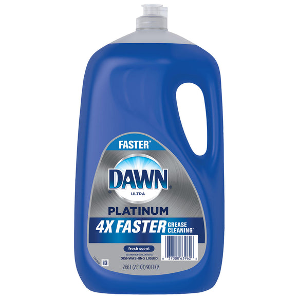 Dawn Platinum Dishwashing Liquid Dish Soap, Refreshing Rain (90 oz.)