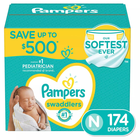 Pampers Swaddlers Diapers (Size 3) 164 Count