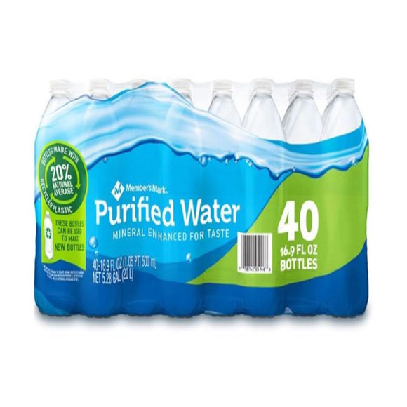 Member's Mark Purified Water (16.9 fl. oz., 40 pk.)