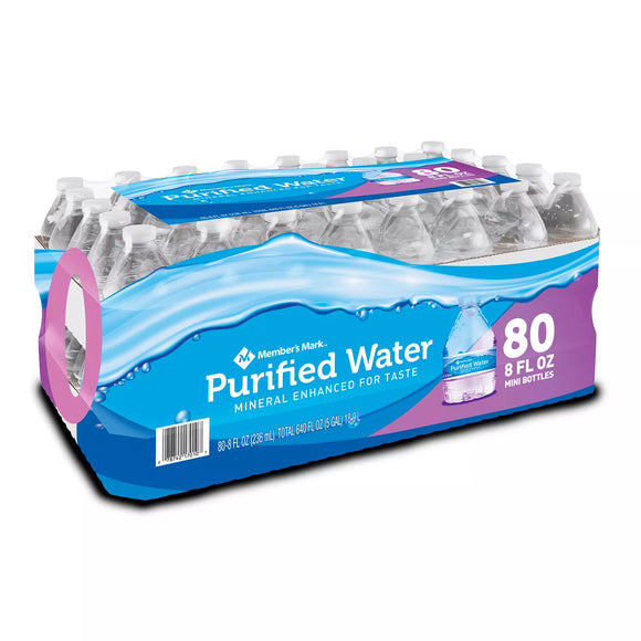 Member's Mark Purified Bottled Water (8oz / 80pk)